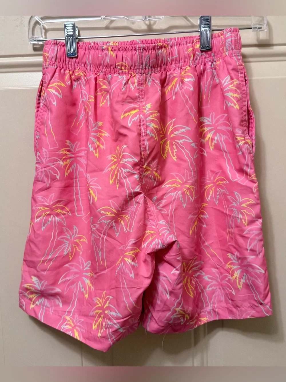 Colorful Tropical Palm Trees Swim Trunks Size 10-12 Years